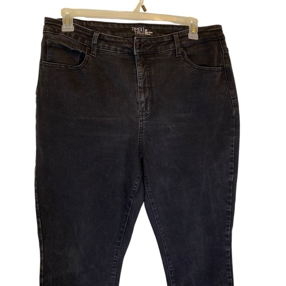Time and Tru Women's plus size 18 Black Skinny Jeans Classic Fit - Picture 2 of 6